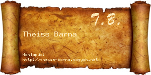 Theiss Barna névjegykártya